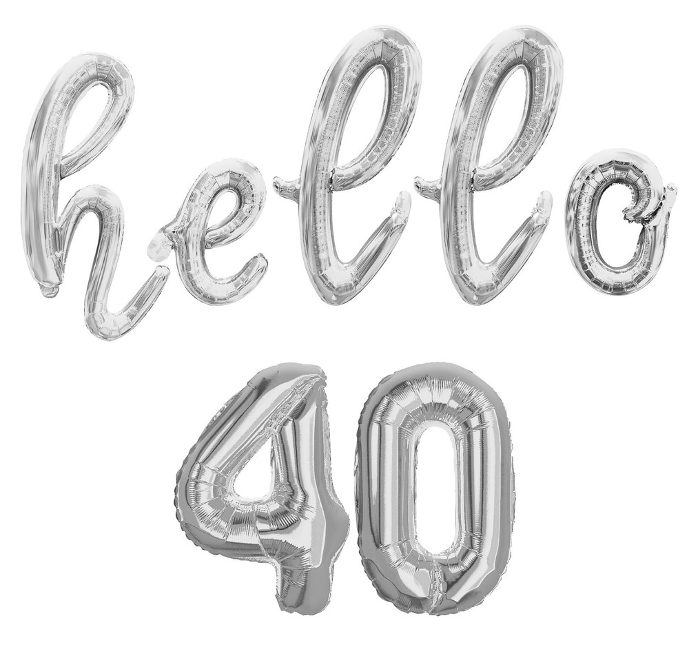 Cursive Script Letter Balloons – HELLO 40 16″ Inch Alphabet Letters Foil Myla…
