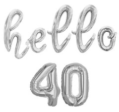 Cursive Script Letter Balloons – HELLO 40 16″ Inch Alphabet Letters Foil Myla…