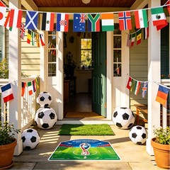 48 Countries Flags Banner 2026 World Cup Hanging String Garland Bunting Flags