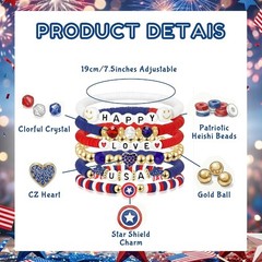 Express Your American Pride with Comfortable Red, White & Blue Beaded Bracelets