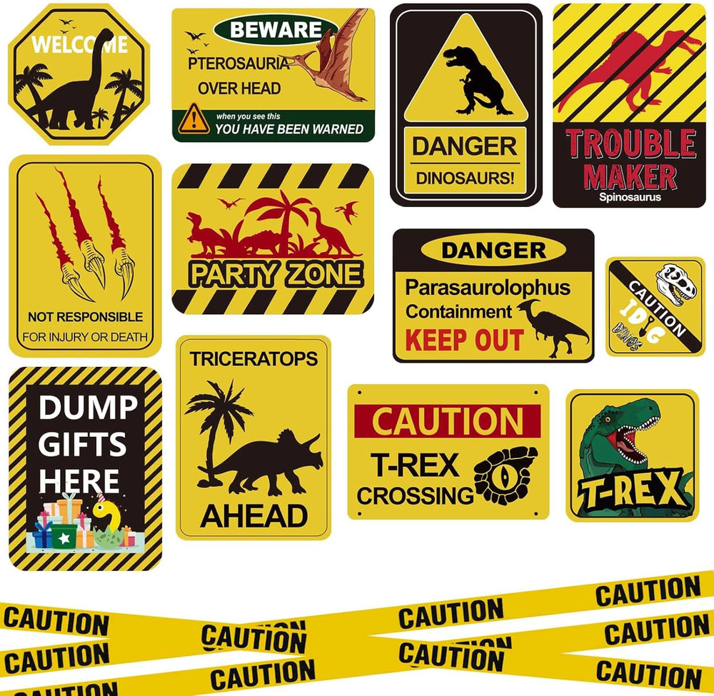 13 Pcs Dinosaur Birthday Party Supplies, Dinosaur Party Decorations for Boys …
