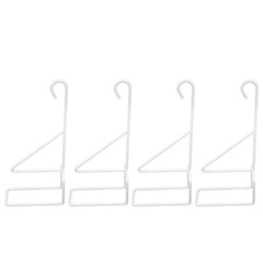 4Pcs White Iron Garden Hook Set for Hanging Baskets Lanterns Porch Walls