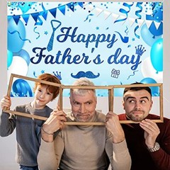 JOZON Backdrop Banner for Happy Fathers Day 70 x 43 Inch Large Size Banner for