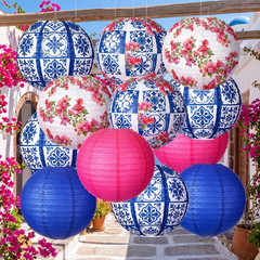 12 Pcs Mamma Bachelorette Party Decoration 10» Hanging Paper Lantern for Dancin