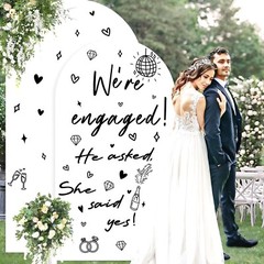 Engagement Party Decal We are Engaged Sign Decals He Asked She Said Yes Ballo…