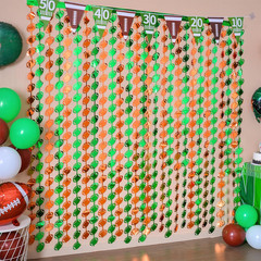 Football Party Decorations, 3 Pack Super Ball Foil Fringe Curtains, 3.3X6.6 Ft G