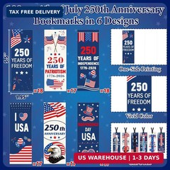 Moon Boat 100 Sets 250th Anniversary 4th of July Party Favors Patriotic Silicone