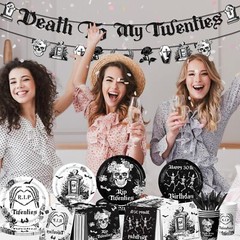 Death to My 20s Tableware Decorations-30th birthday Tableware Supplies,143Pcs…