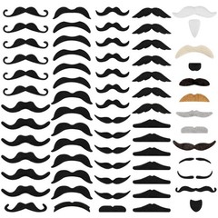 66 PCS Novelty Fake Mustache Self Adhesive Beard, Costume Mustaches Stickers …