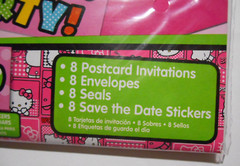NEW Sanrio HELLO KITTY Postcard Party Invitations Cards 8CT w/envelopes Stickers