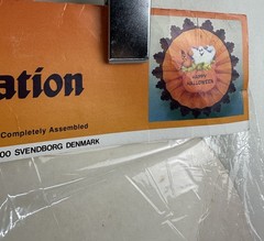 Vtg RARE Halloween Hanging Decoration Vintage 1990 Paper Fantasies Denmark 26.5”