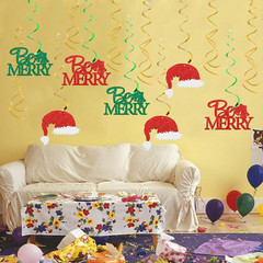 Christmas Hanging Swirl Decorations – Glitter 18 Pcs New Year Party Supplies – M