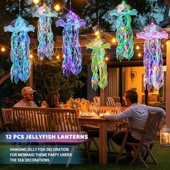 Jellyfish Decor – 12 Pcs Jellyfish Lanterns, Hanging Jelly Fish Decoration for