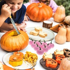 12Pcs Compact Lightweight Foams Pumpkins Pink Halloween Centerpiece Decor