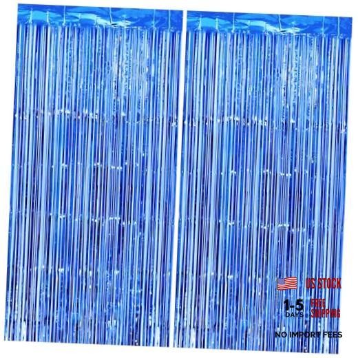 Thicken Blue Streamers 2 Pack 3.2 x 8.2 38.4″W x 98.4″L (Pack of 2) Dark Blue