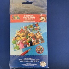 SUPER MARIO CENTERPIECE TABLE DECORATING KIT, Invitations, Thank you cards &Conf