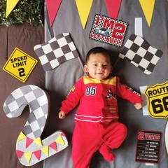 10 PCS Two Fast Birthday Decorations Boys 2nd Race Car Wall Signs Party Props