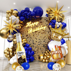 Globos Cortina Decoraciones De Fiestas Para Cumpleaños Azul Para Niños