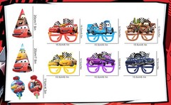 Cars Lightning Mcqueen Kid Party Decoration Supplies Hat Blow Out Eyeglasses Set