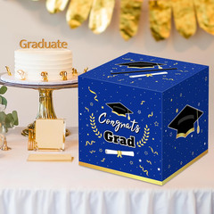 Graduation Decorations 2026 Blue Graduation Card Box Graduation Party Decoration