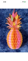 NWT Hanging Table Decorating Honeycomb Paper Pastel Pineapple Pack Of 6 NEW