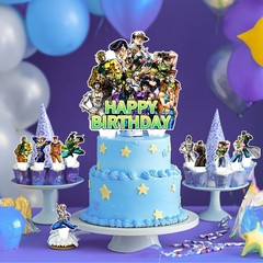 JOJO Birthday Party Decoration, Include Anime Backdrop 5 x 3 FT, Latex Balloo…
