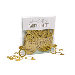 50 X Gold Engagement Ring Table Confetti/Scatter, Bachelorette Party Decorations