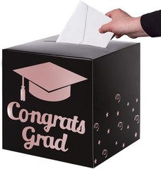 Rose Gold Cardboard Grad Money Holder Foldable Box