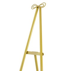Luxury Gold Bow Display Easel Stand Elegant Metal Floor Standing Frame Holder