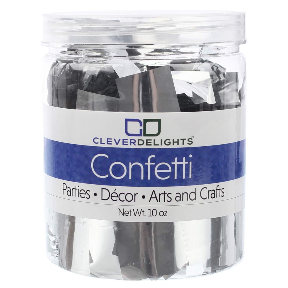 1″ Square Confetti – Metallic Silver – 10oz Bulk – Premium Large Shiny Foil C…