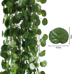 12 Pack 84 Feet Artificial Fake Hanging Vines Plant Faux Silk Green Green-12
