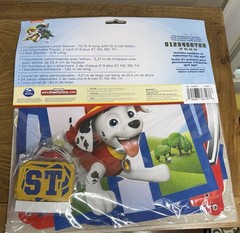 NWT Paw Patrol Customizable Happy Birthday Banner 10.75 Ft. & 6Ft. Puppy Dog
