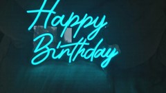  Happy Birthday Multicoloured Led Neon Sign for Sale *See Description*