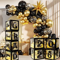 Stunning 2026 Graduation Decor Kit – 4 Balloon Boxes with Customizable Features