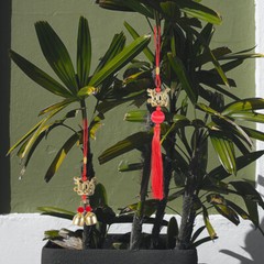 4PCS Chinese Style Tassel Dragon Pendant Dragon Lucky Pendant for Hanging