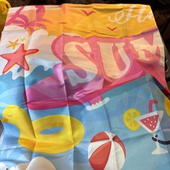 Hello Summer Themed Backdrop Banner Beach Party