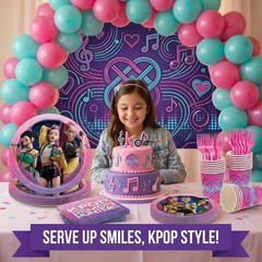 Kpop Demon Hunters Birthday Decorations | Kpop Demon Hunters Plates and Napkins,