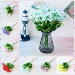 US 4pcs 20 Head Simulation Lily Flower Real Touch Fake Atmosphere Decor Outdoor
