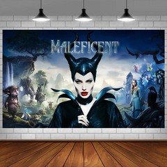 Maleficent Party Supplies Backdrop Banner Poster Background Vinyl Birthday Decor