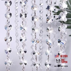 16.5 Feet Hanging Clear 14mm Daimond Acrylic Crystal Garland for Manzanita