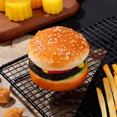 Artificial Pu Hamburger Model 3.14X2.75X2.75In Realistic Fake Burger Decor fo…