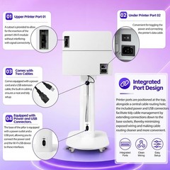 Portable Photo Booth with Printer Stand,Selfie Station for Event Rental Business