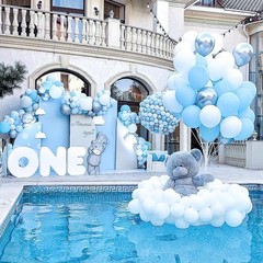 Light Blue Balloons 50pcs 5 Inch Small Mini Baby Pastel Sky Aqua Blue Balloon…