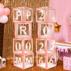 8 Pcs Prom Decorations Set – 12″ Column Stands, Sparkle Balloons & Boxes for 202
