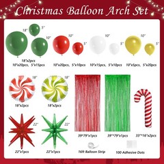 Christmas Party Decorations, 127Pcs Christmas Balloon Garland Arch Kit with F…