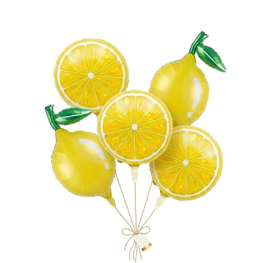 Lemon Foil Balloons Summer lemonade Set with Leaves for Amalfi Coast Wedding …