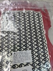100PCS 260q Long Red Twisting Animal Balloons Thickening Latex Eyes Stickers