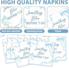 Something Blue Bows Bridal Shower Tableware (Plates, Napkins, Forks)