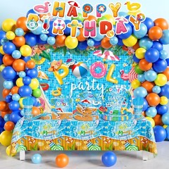 Pool Party Decorations, Summer Beach Pool Themed Birthday Party Supplies with…