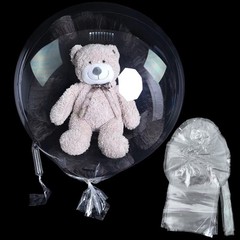 Clear Balloons For Stuffing Big Extra Wide Mouth Bubble Bobo Giant Wrap 10PK